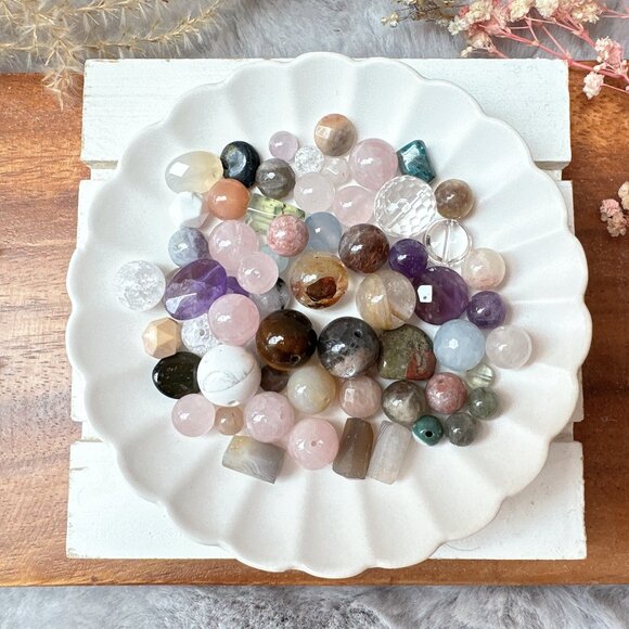 4~12mm Loose Assorted Semi-Precious Stone Beads | 1 Tablespoon Scoop - Picture 3 of 10